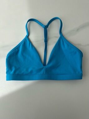 Blue T-Back Sports Bra